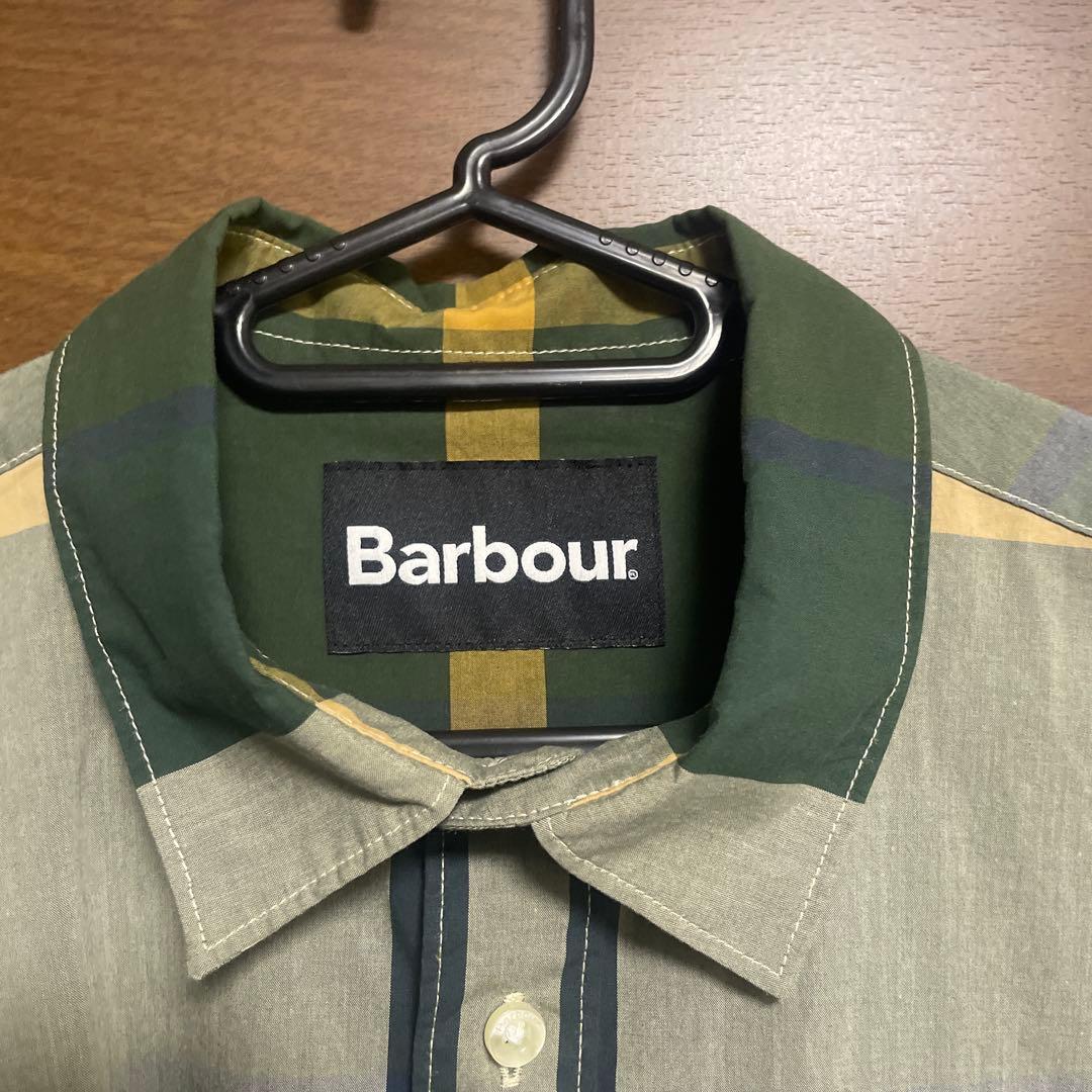 Barbour チェック柄 長袖シャツ グリーン/ベージュ