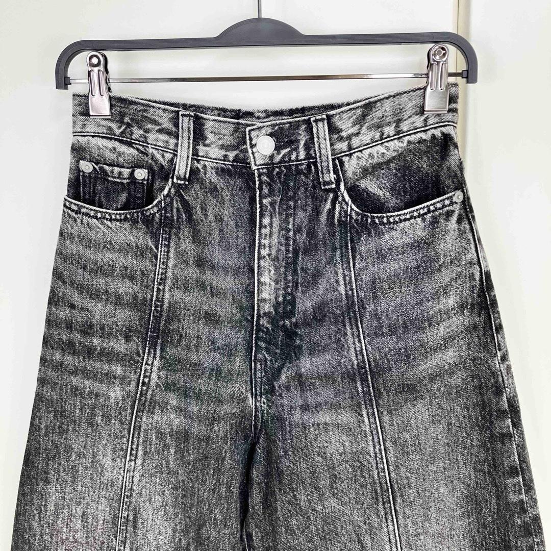 25SS アルアバイル ラインデニムパンツ ブラック サイズ1