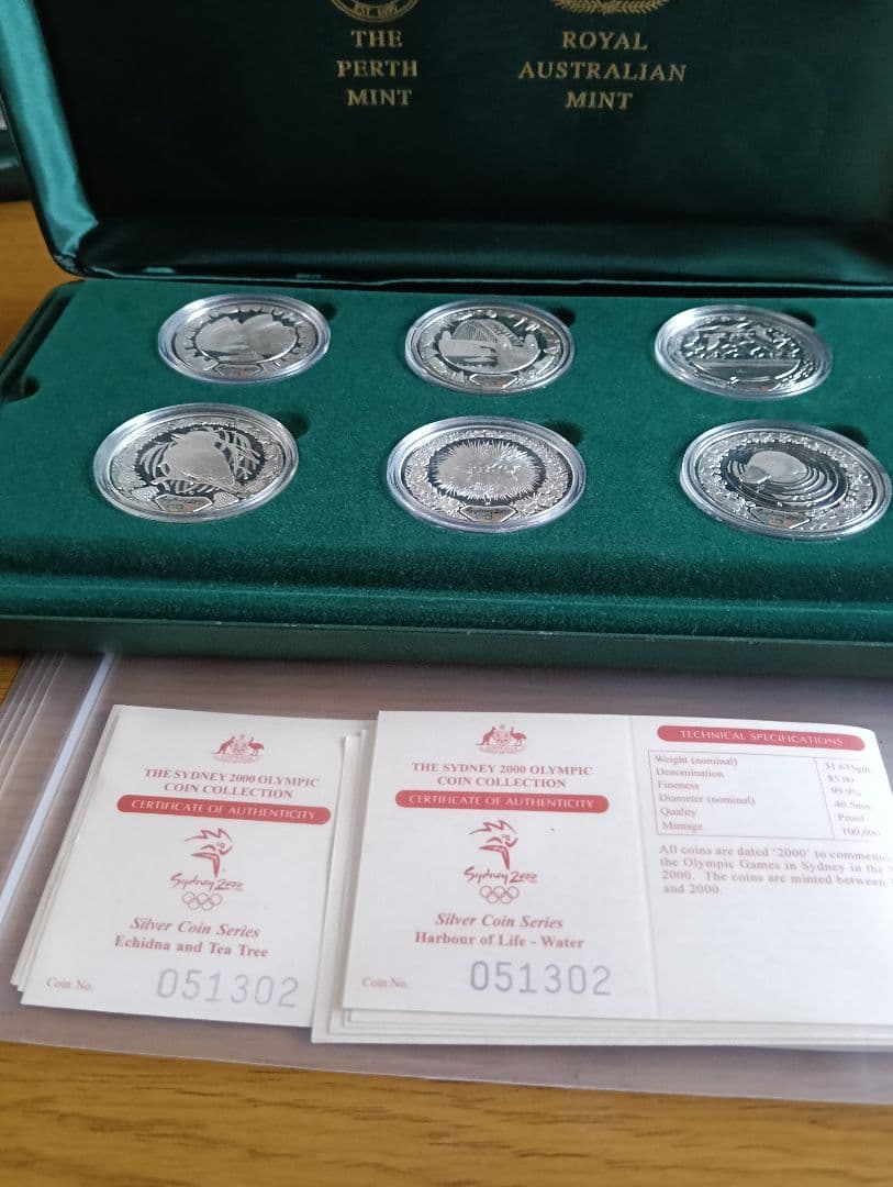 オーストラリア シドニーオリンピック銀貨 王立造幣局発行 純銀 総重量 215g