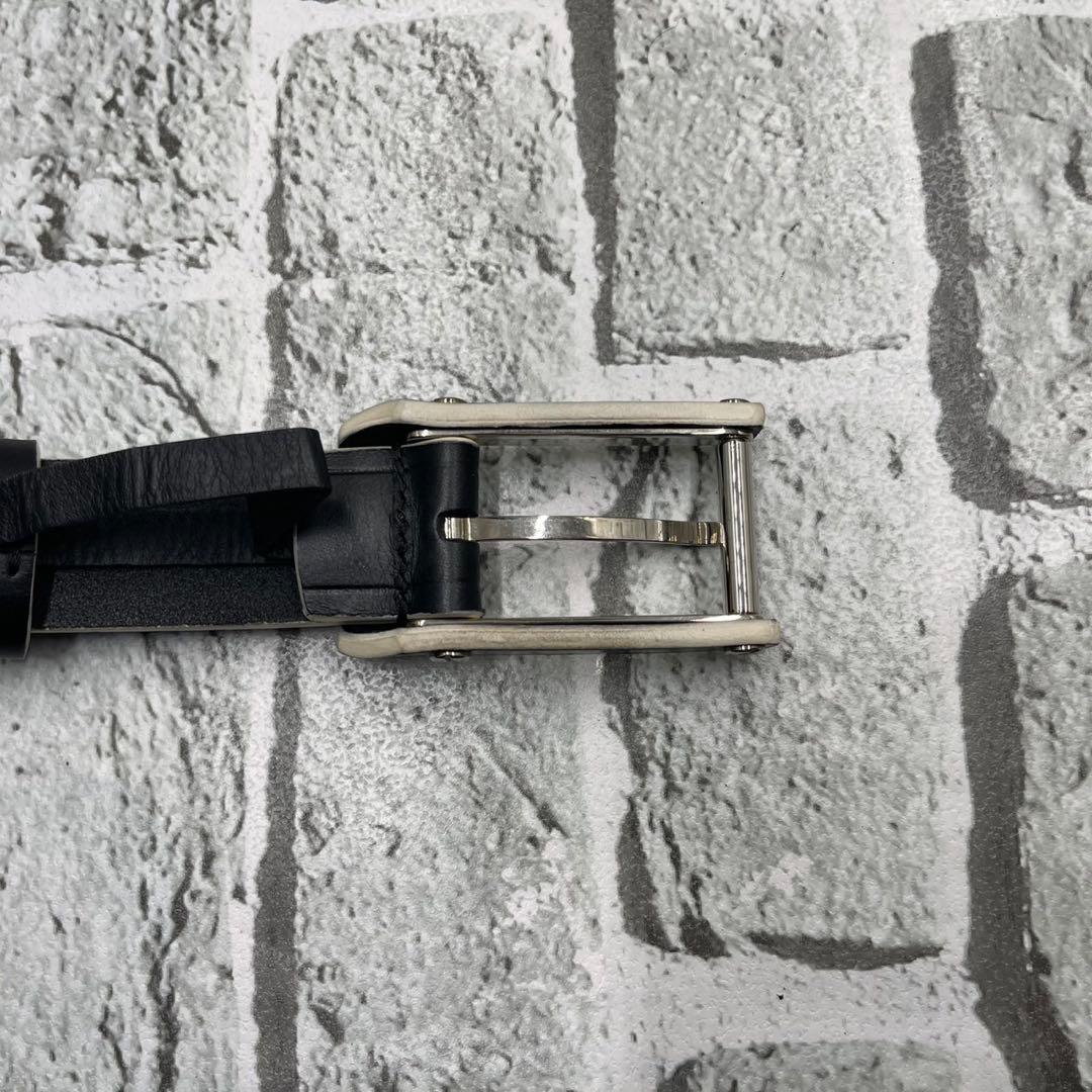 ベルルッティ ベルト レザー ブラック 黒 シルバー金具 90サイズ N1128