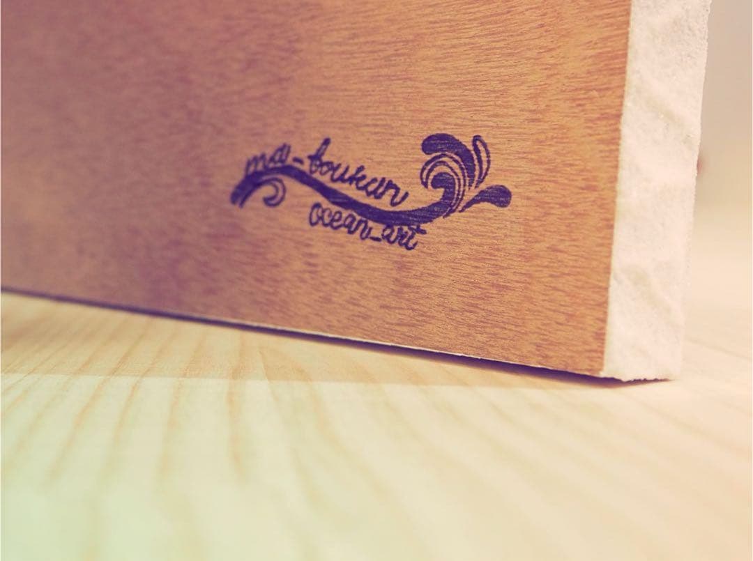 【レジンアート】波紋アート／18cm × 26cm／枠なし