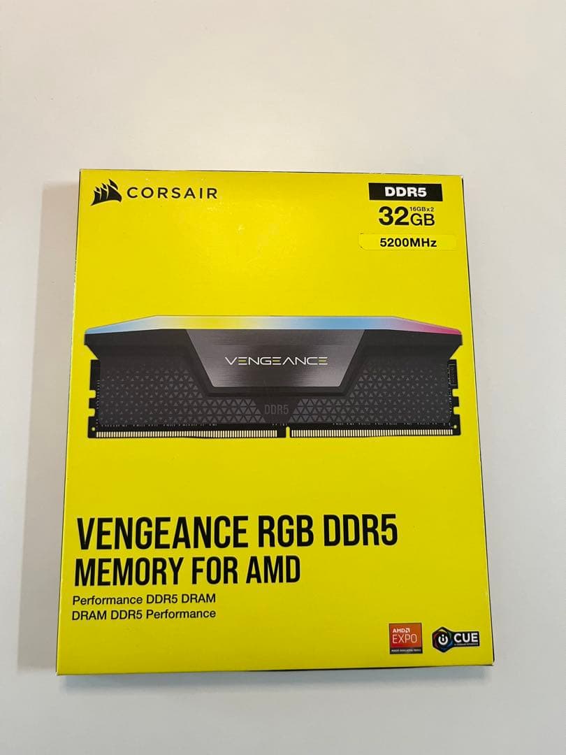 メモリー CORSAIR VENGEANCE RGB DDR5 32GB 5200MHz