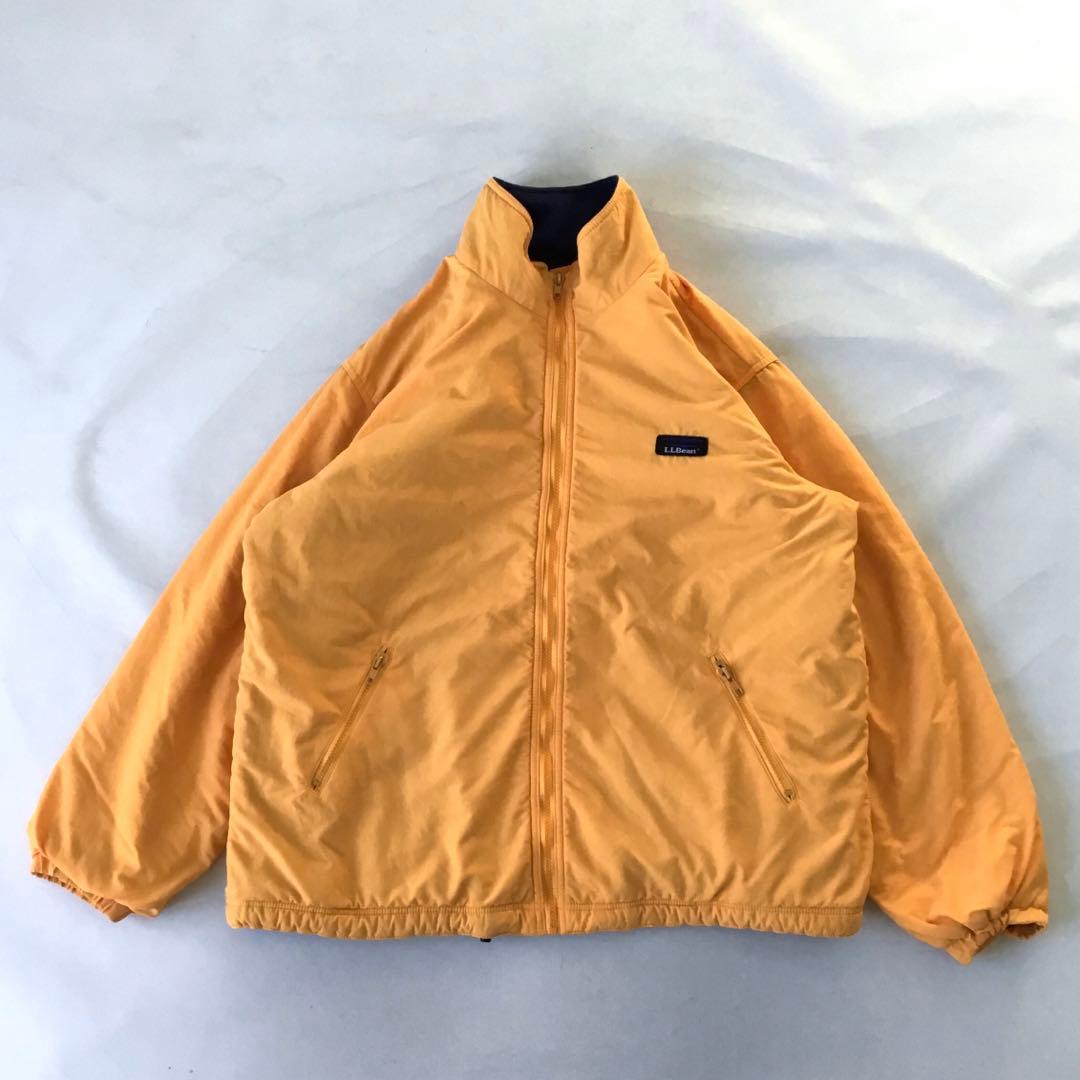 希少色「L」LLBean/ウォームアップジャケット/オレンジ/ナイロンジャケット