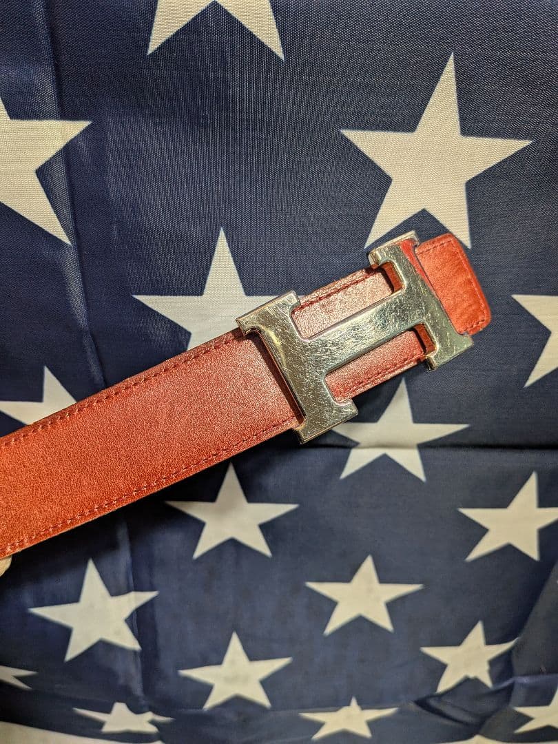 HERMES エルメス H バックル リバーシブル ベルト