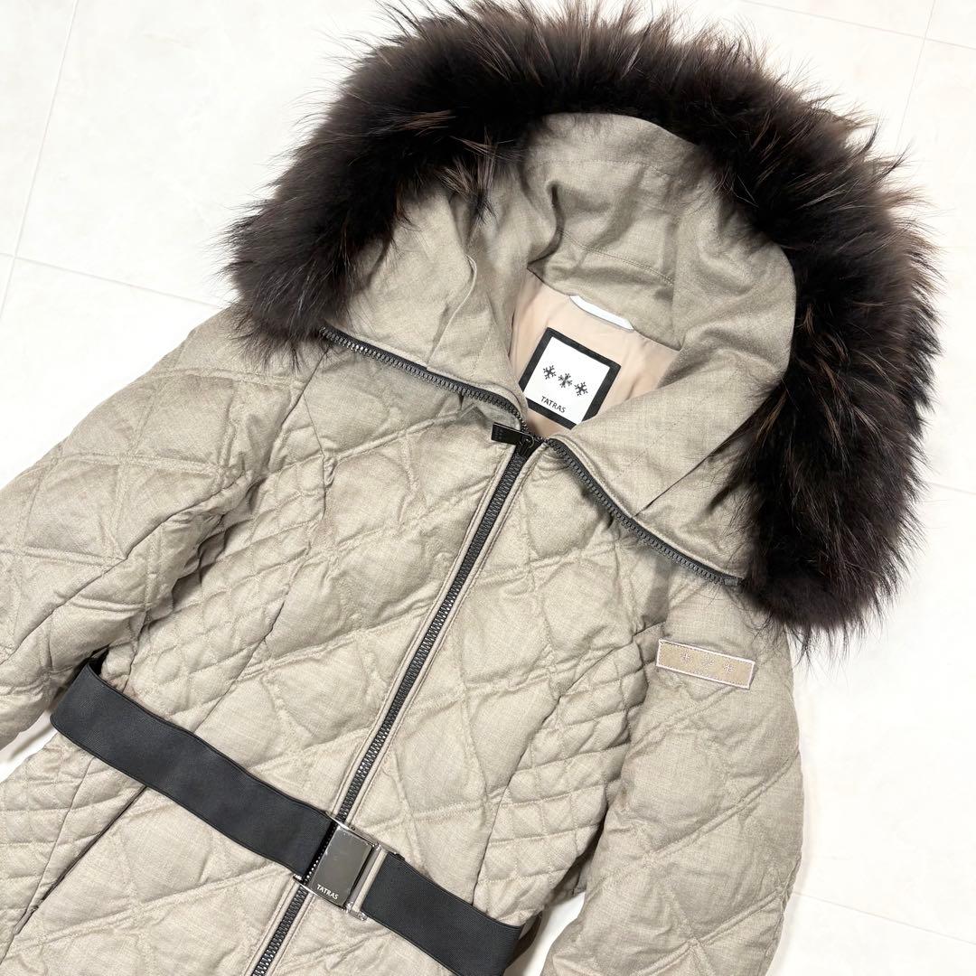 ☆TATRAS タトラス ダウンコート VITTORIA ファー ベルト付き