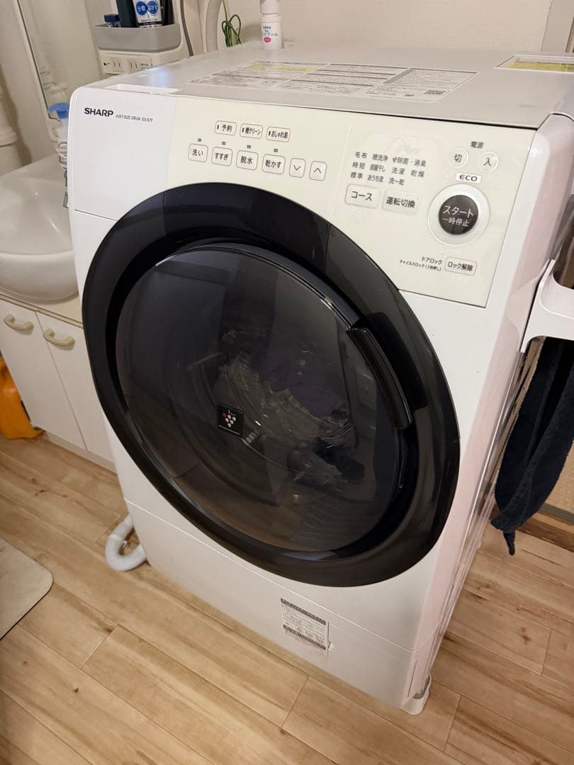 SHARP ドラム式洗濯機 ES-S7F-WL 2021年製