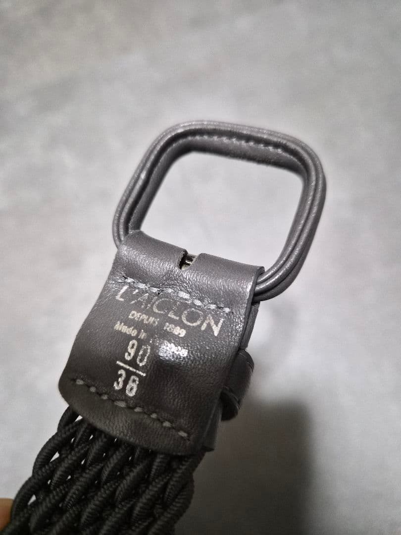 LAIGLON L’AIGLONレグロン 革巻きエラスティックメッシュベルト90