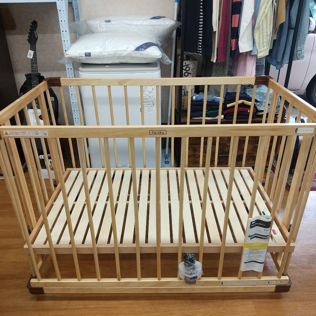 M BED SIDE BED 03 ファルスカ ベビーベッド　送料込
