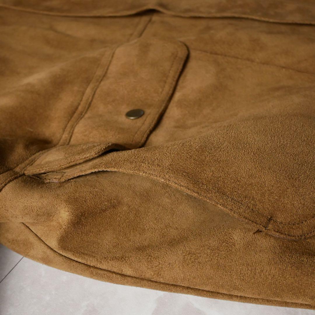 ユーロ A2 スエードレザージャケット キャメル XL