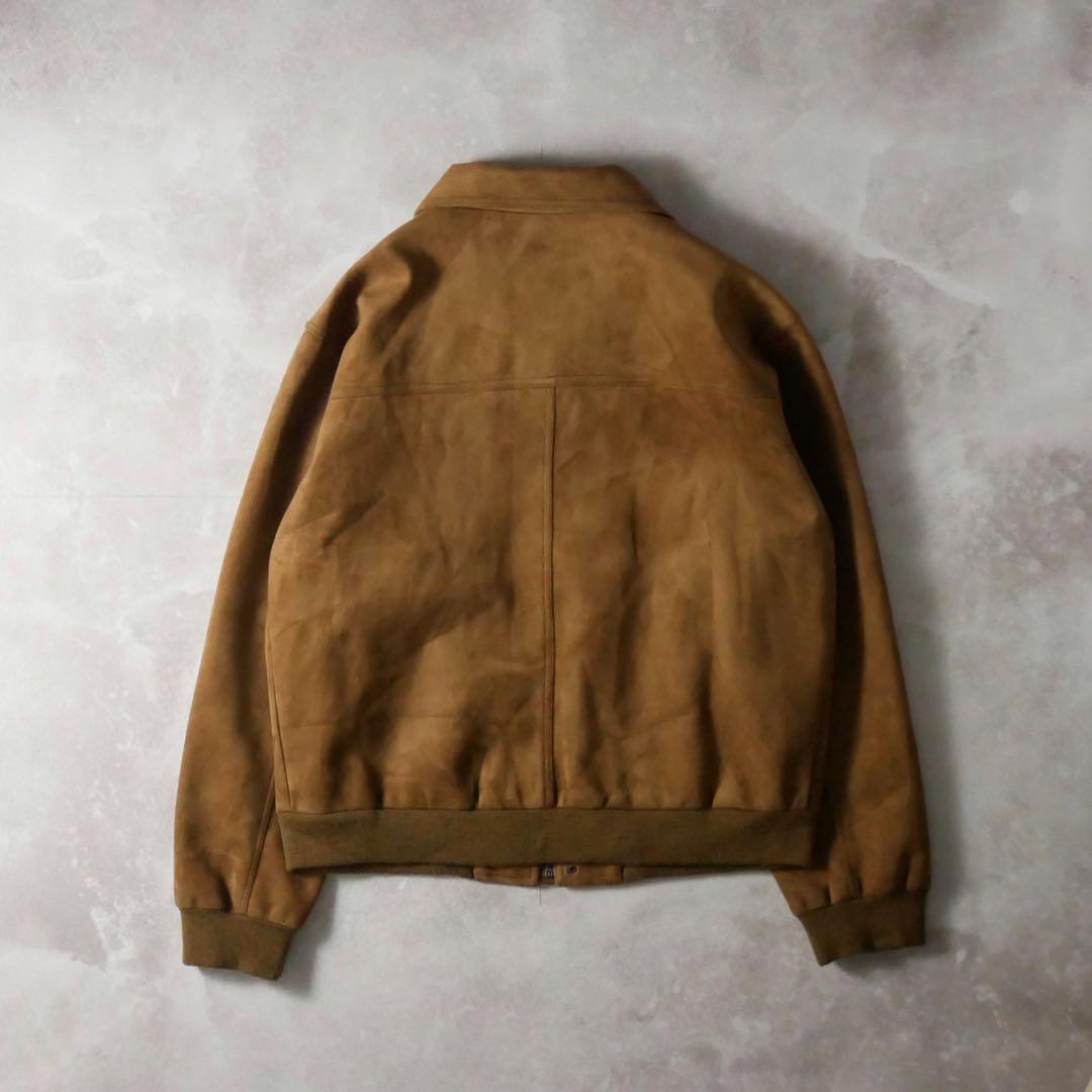 ユーロ A2 スエードレザージャケット キャメル XL