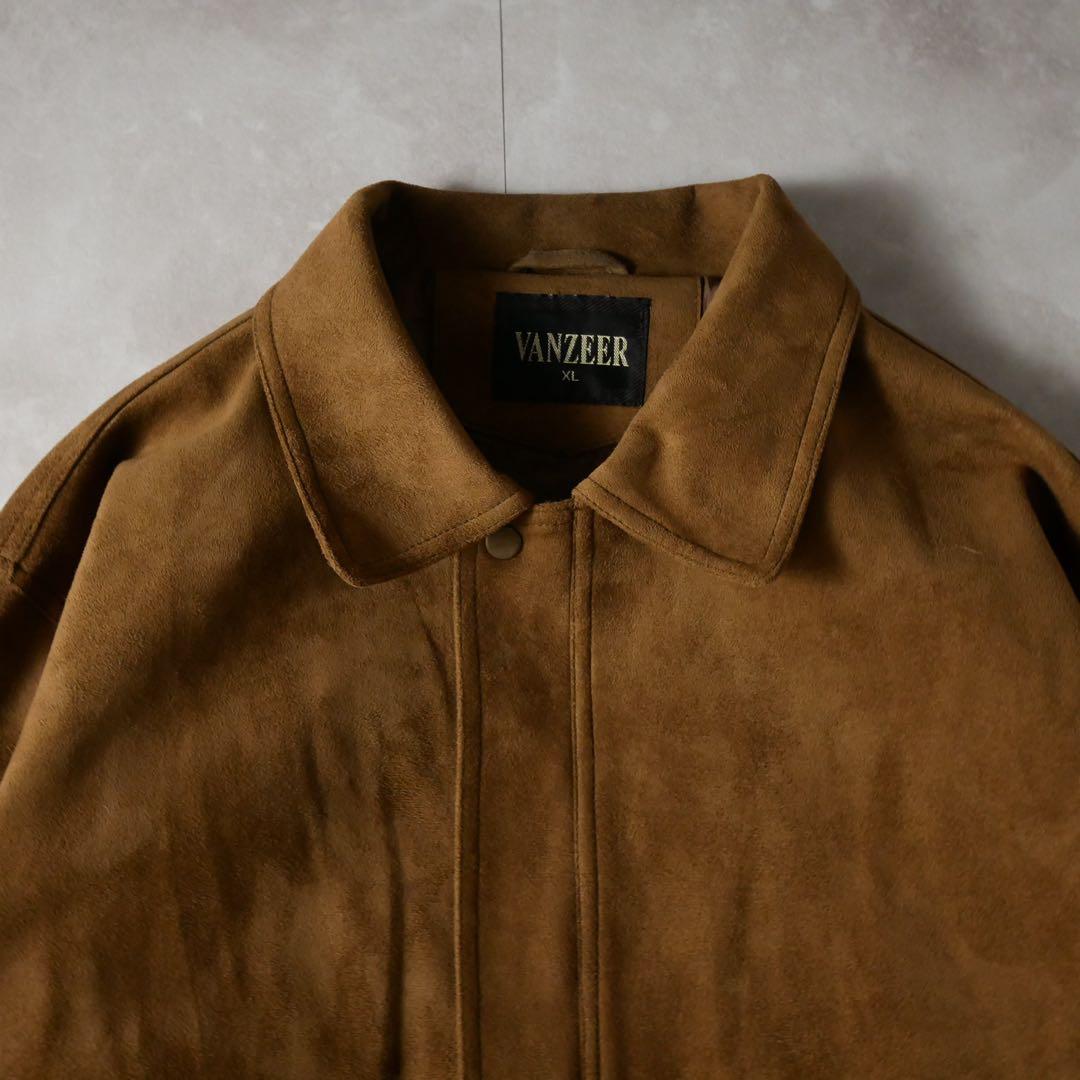 ユーロ A2 スエードレザージャケット キャメル XL