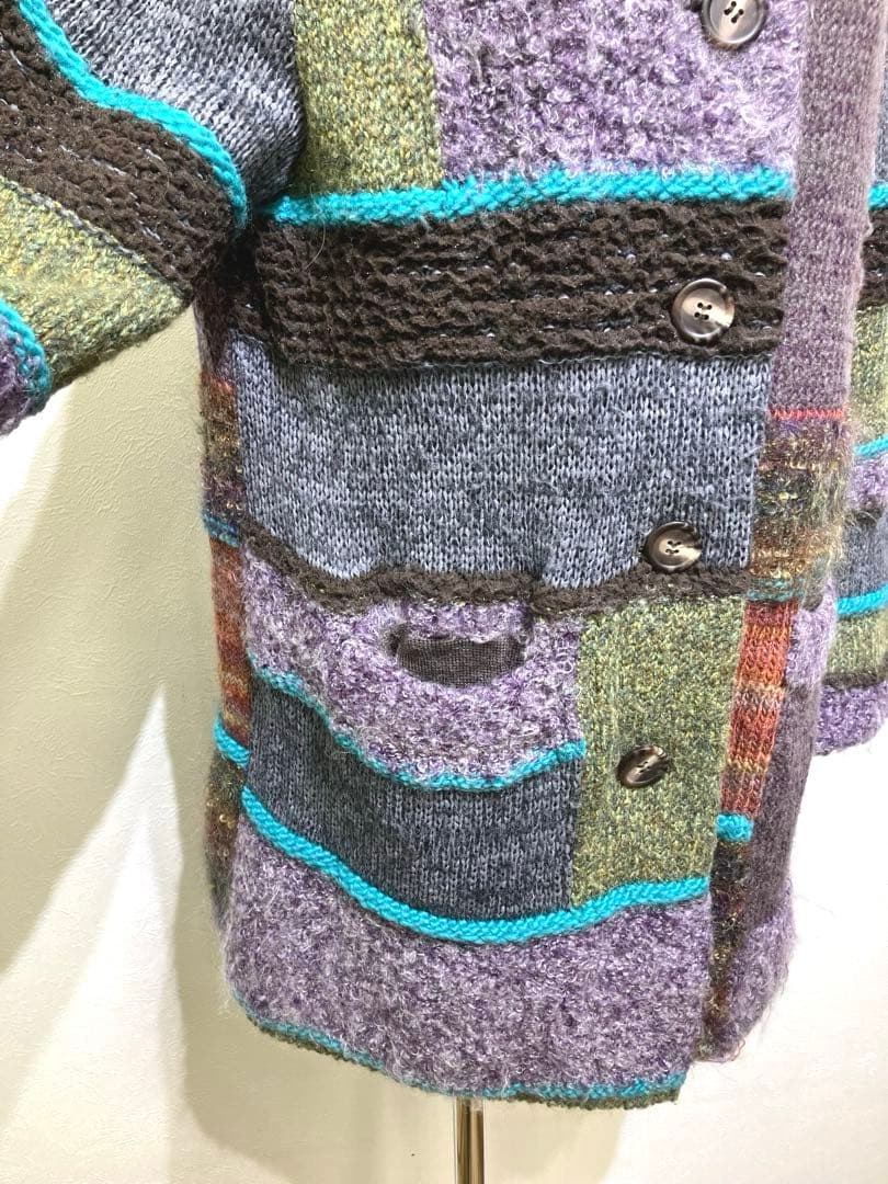 FUGA FUGA 佐藤繊維　ニットコート　マルチカラー　サイズフリー