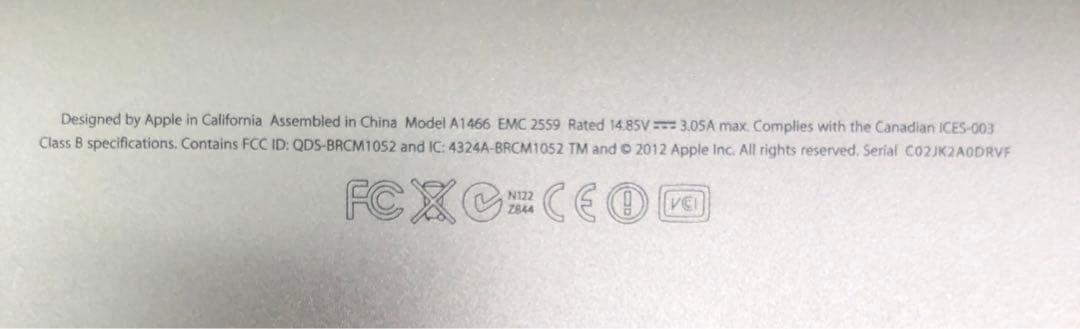 MacBook Air a1466（ジャンク品）