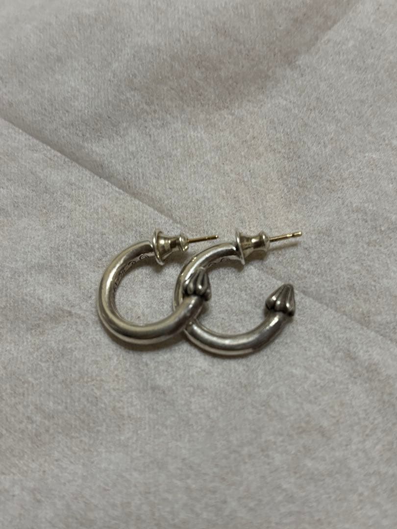 最終お値下げ！Chrom heartsプレーンフープ　両耳（misuke）