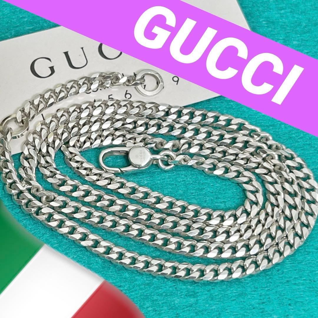 美品　GUCCI 3ミリ　中太喜平チェーンネックレス