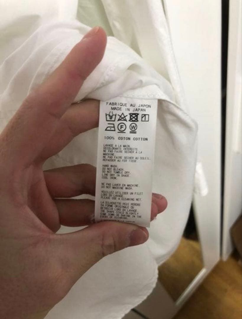 18AWヨウジヤマモト　環縫い　3枚襟シャツ