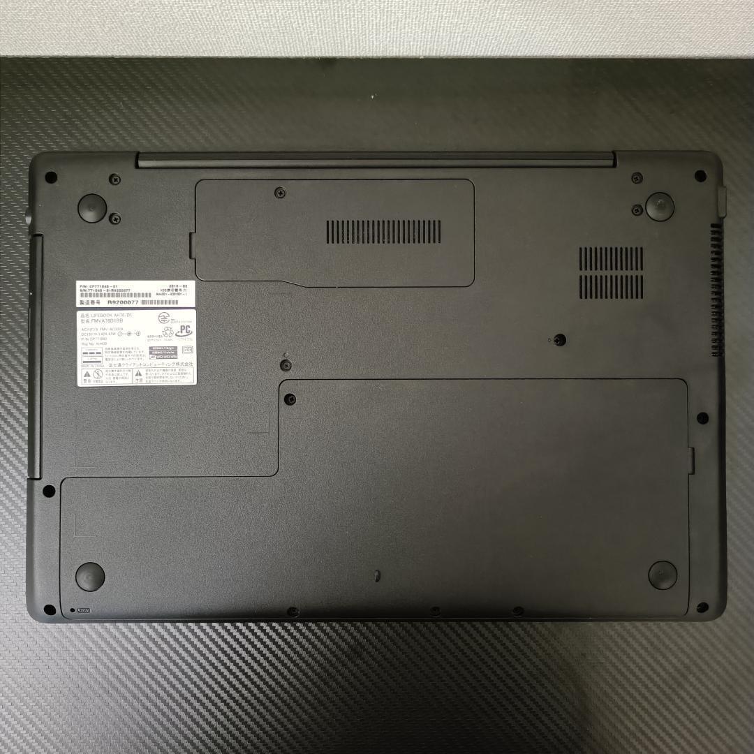 ノートPC Windows11 Ryzen7 SSD メモリ8GB 富士通 黒