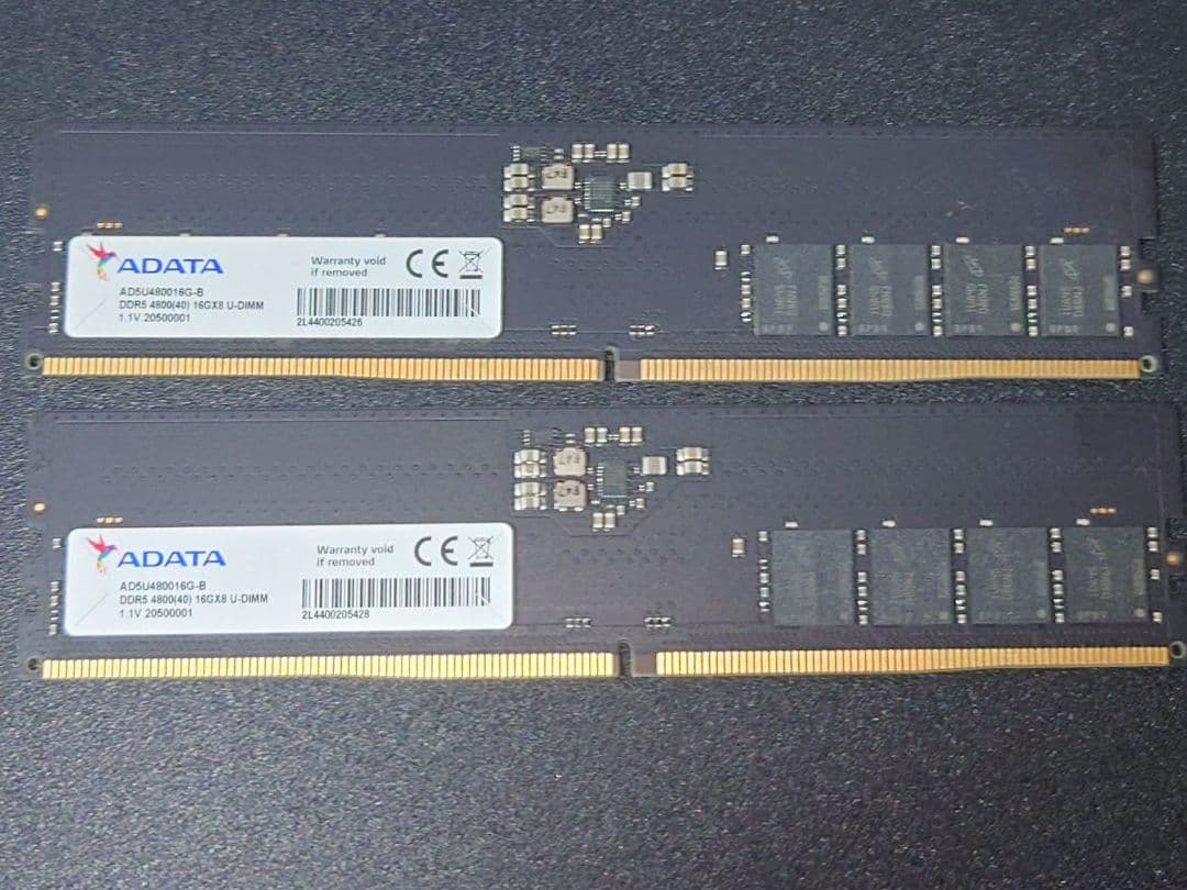 ADATA DDR5メモリ 32GBキット（16GB×2枚）