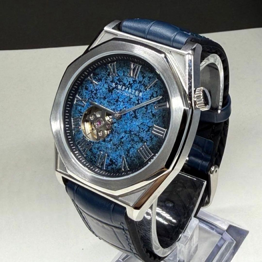 稼働★極美品★S-MEISTER エスマイスター 金沢銀箔時計　メンズ 自動巻き