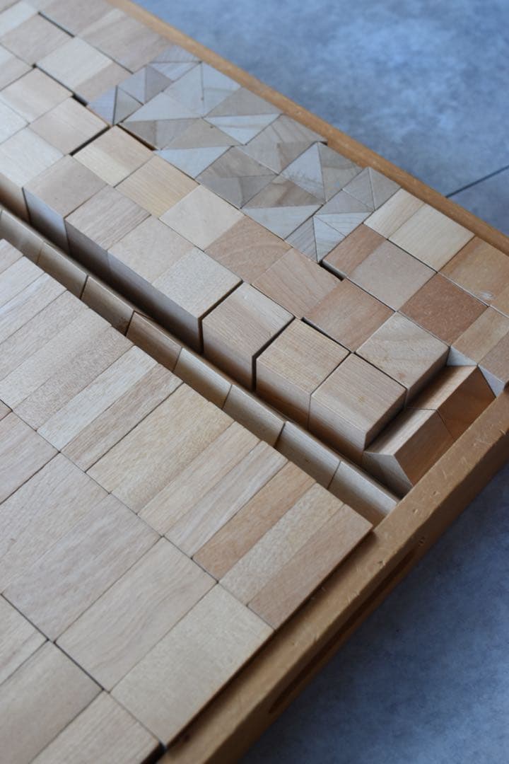 積み木　童具館 WAKU 無垢材　知育玩具