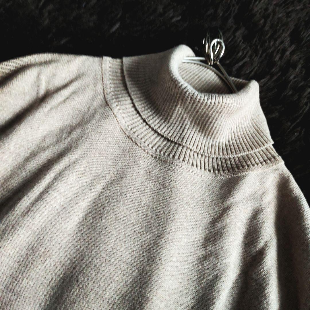 ジョンスメドレー セーター タートルネック ウール Lサイズ ハイゲージ 英国製