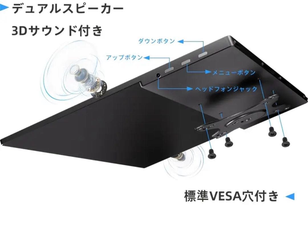 Ingknok 18.5インチモバイルモニターFHDポータブルモニター新品未使用
