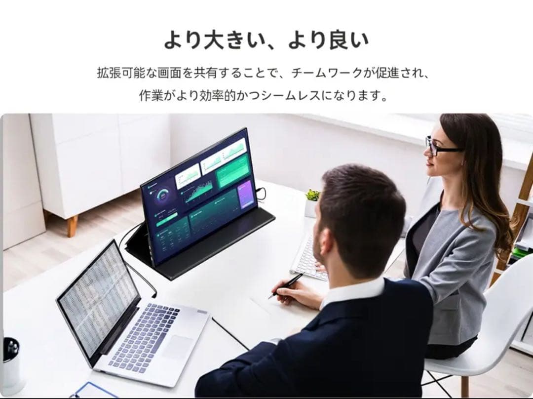 Ingknok 18.5インチモバイルモニターFHDポータブルモニター新品未使用