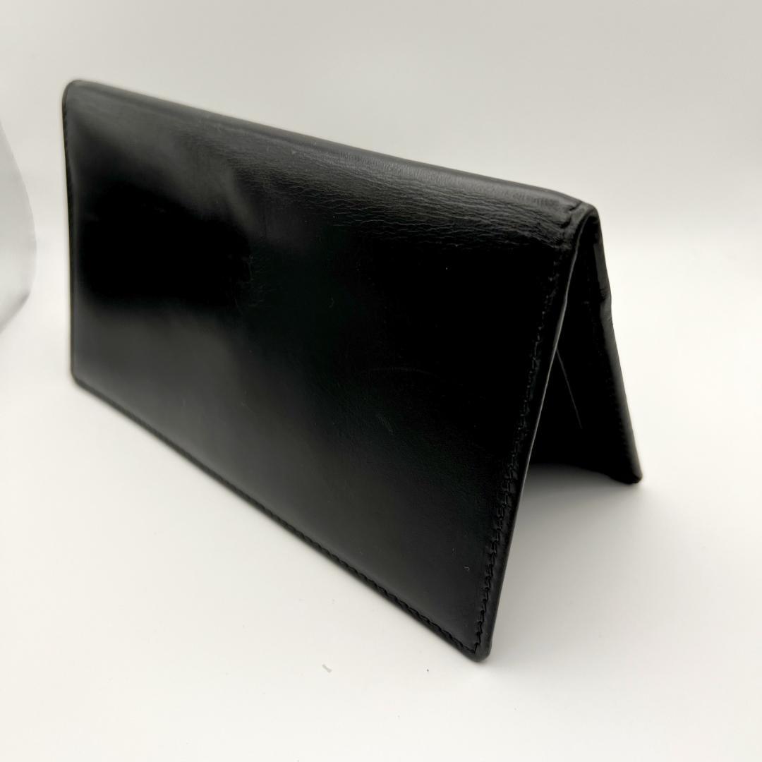 ホワイトハウスコックス☆メンズフラップ長札 ブライドルレザー本革 黒 イギリス製