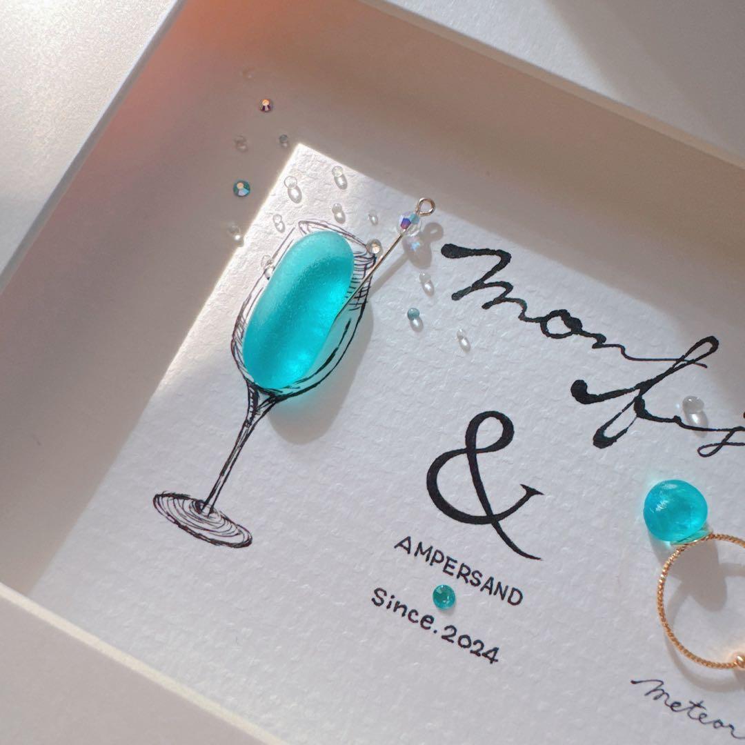 ꫛꫀꪝ✧‧˚シーグラスアート「Mon bijou/私の宝石」書アート　レアカラー