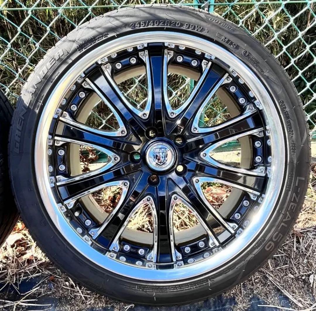 深リムVIP クラブリネアCL-30 20インチ 5穴 4本セット　アルヴェル