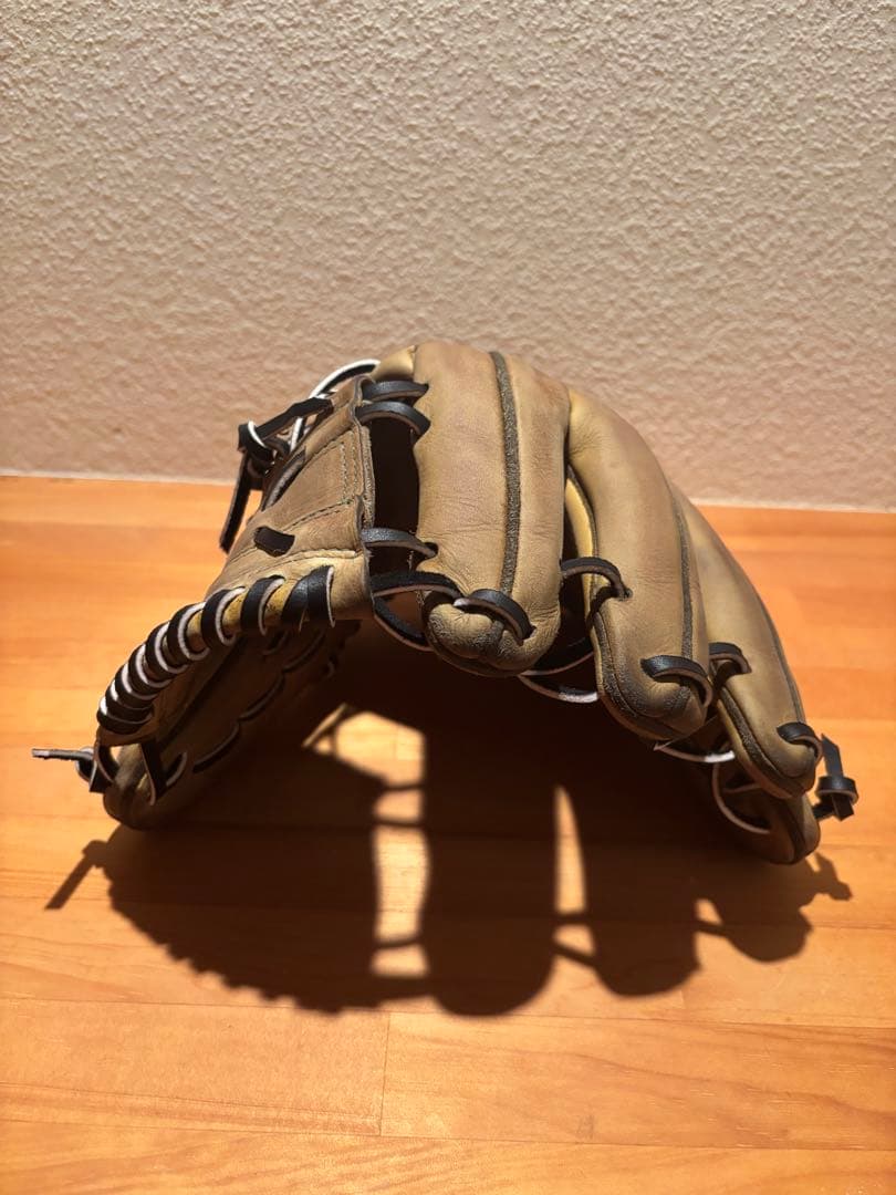 【即戦力】ミズノプロ 硬式 内野手用グローブ　波賀　全紐交換・メンテ済み