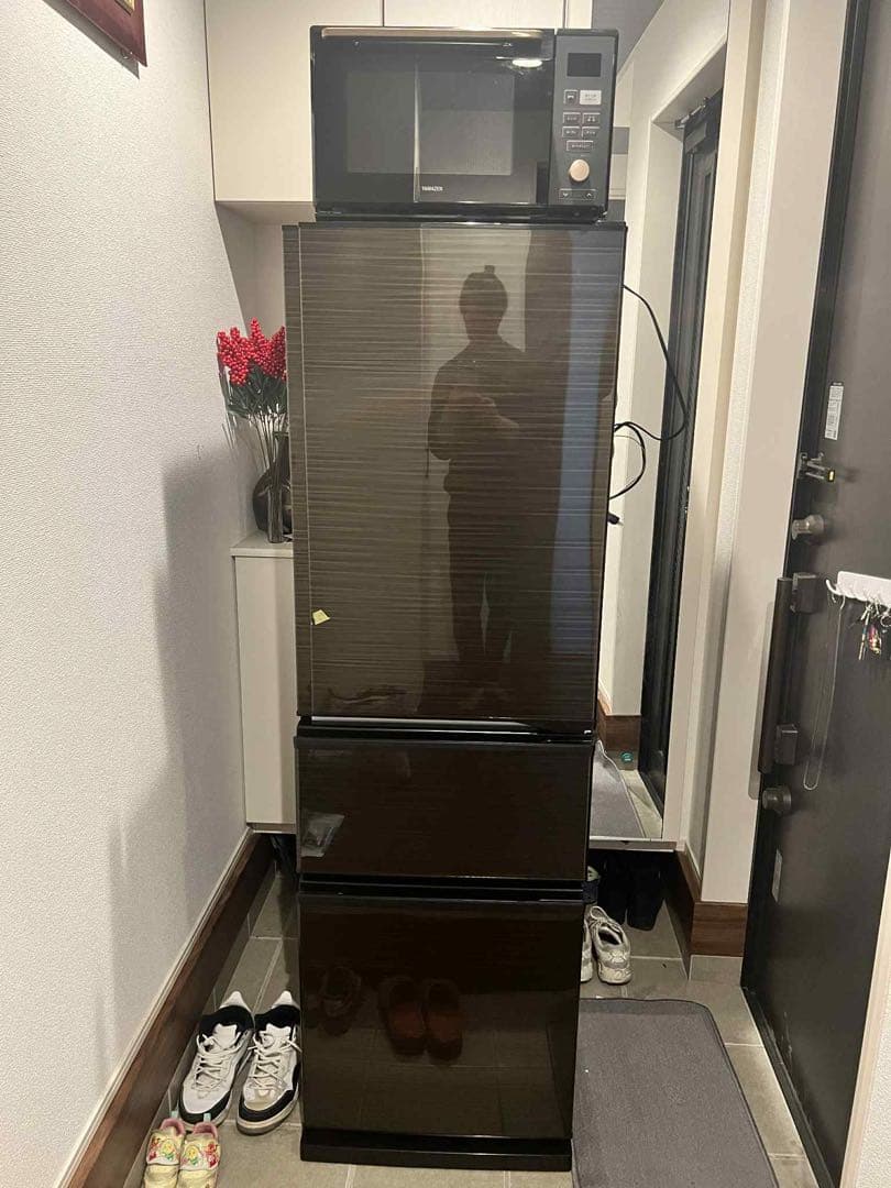 冷蔵庫と電子レンジセット