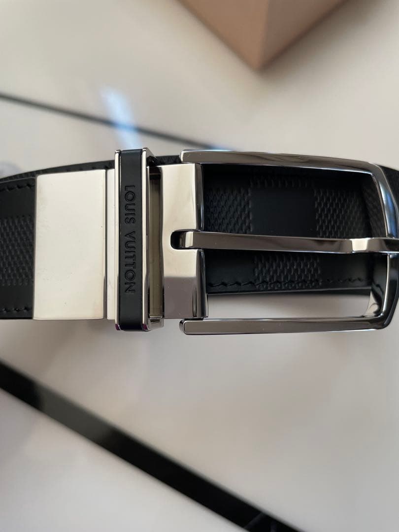 （新品）ルイヴィンサンチュールスレンダー M9906レザーベルト　ダミエ