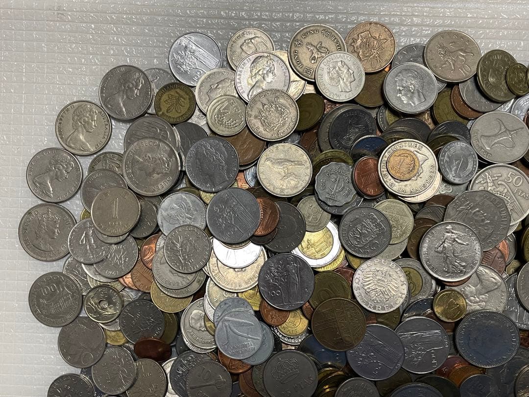 古銭　世界の古銭　外国の硬貨　色々　詳細はわかりません　約3847g K1