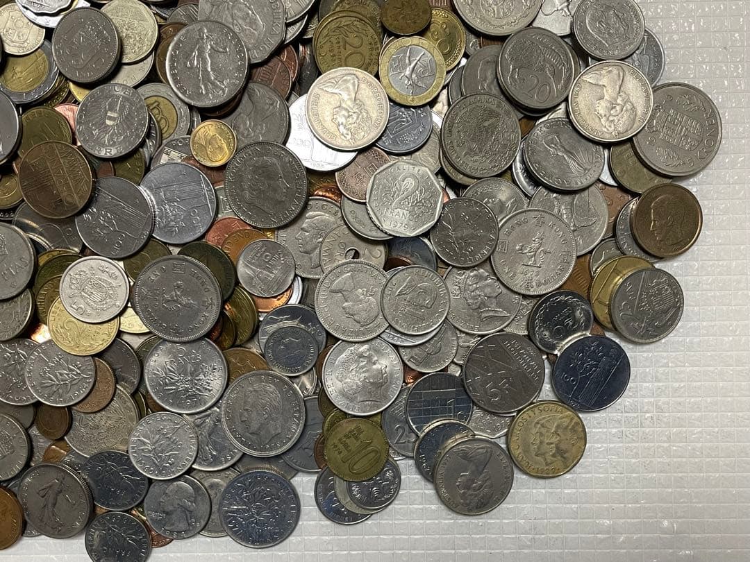 古銭　世界の古銭　外国の硬貨　色々　詳細はわかりません　約3847g K1