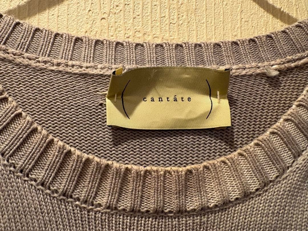 トップス cantate Suvin Gold Tie-Dye Knit