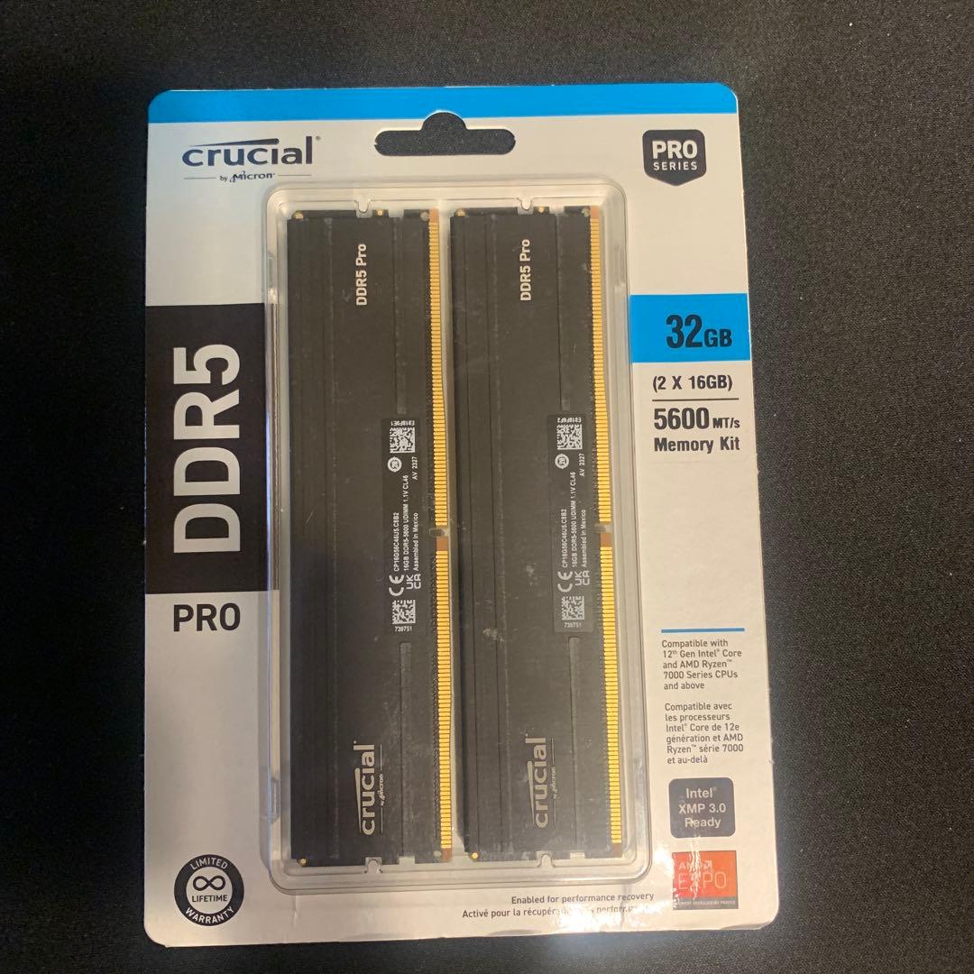 Crucial Pro DDR5-5600 32GB Kit（16GB×2）