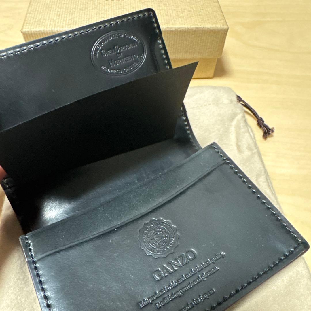 【未使用品】 GANZO SHELL CORDOVAN 2 名刺入れ ブラック