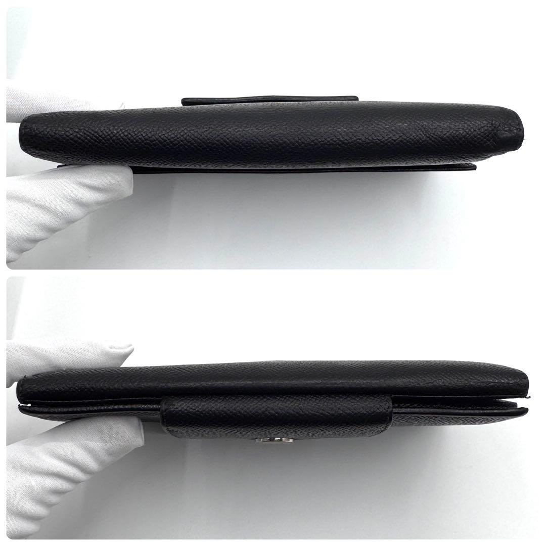 美品✨ブルガリ　長財布　三つ折り財布　クラシコ　Wホック　レザー　ブラック