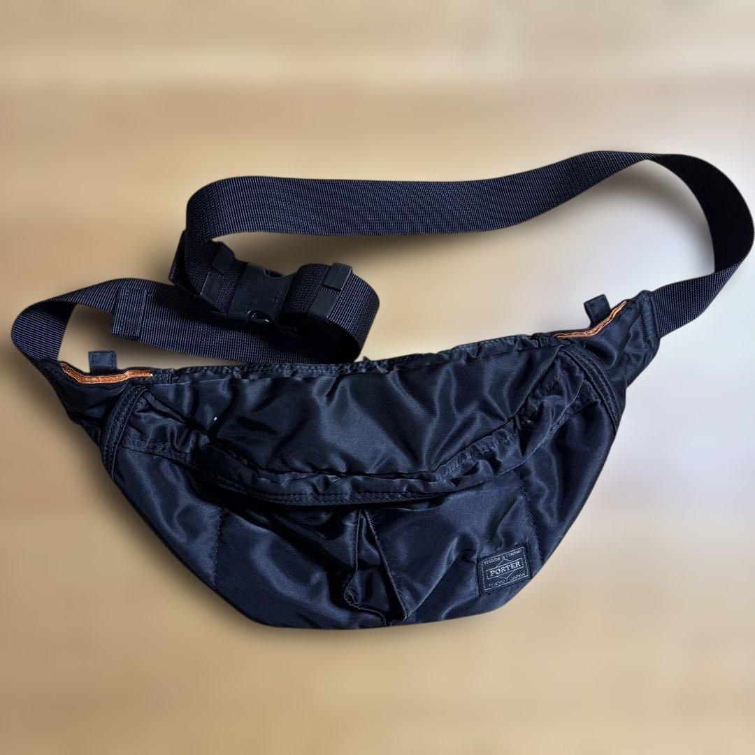 【美品】PORTERタンカー　ウェストバッグ　ブラック