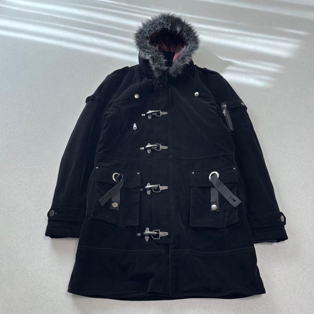 おっちきvelours fire men mods coat black