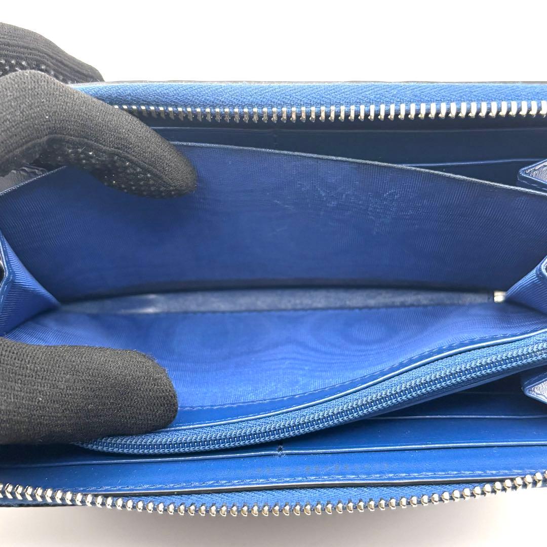 美品 グッチ 長財布 ジャンボGG エンボスロゴ ラウンドファスナー レザー