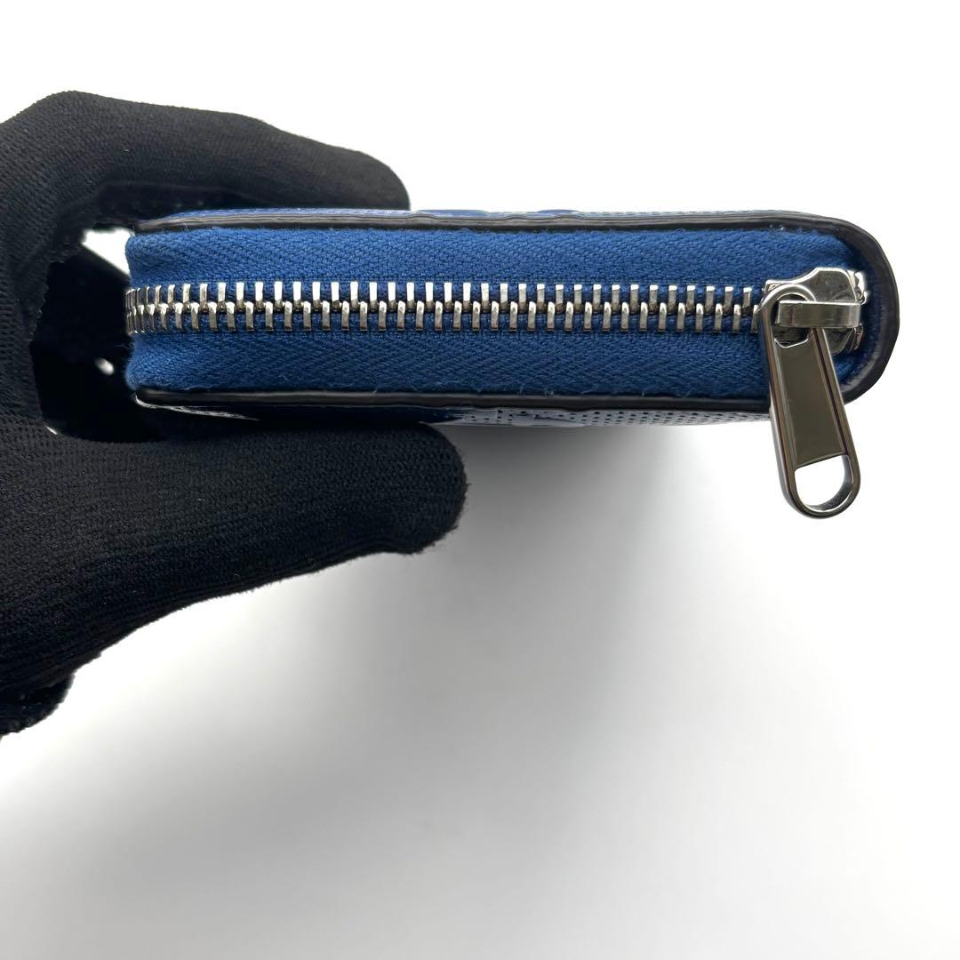 美品 グッチ 長財布 ジャンボGG エンボスロゴ ラウンドファスナー レザー