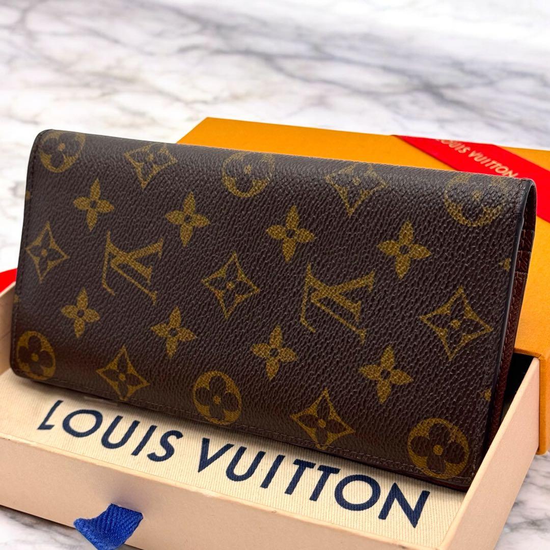 【美品】ルイヴィトン　モノグラム　ポルトフォイユ・ブラザ　長財布　wallet