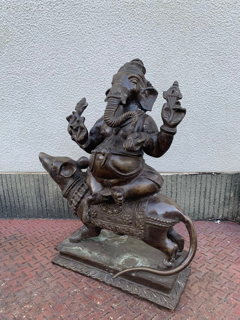 な*ぺ様 約25kg 銅製　ガネーシャ　縁起物　仏教　美術　置物