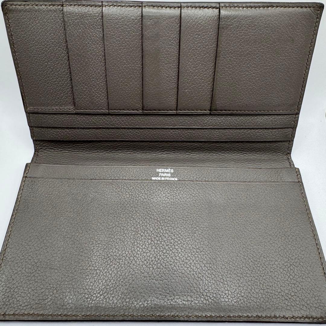★S級極美品★エルメス 長財布 フレミング 札入れ MC2 エトゥープ