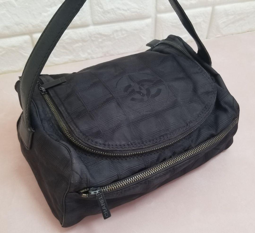 CHANEL ニュートラベルライン ハンドバッグ ポーチ ブラック