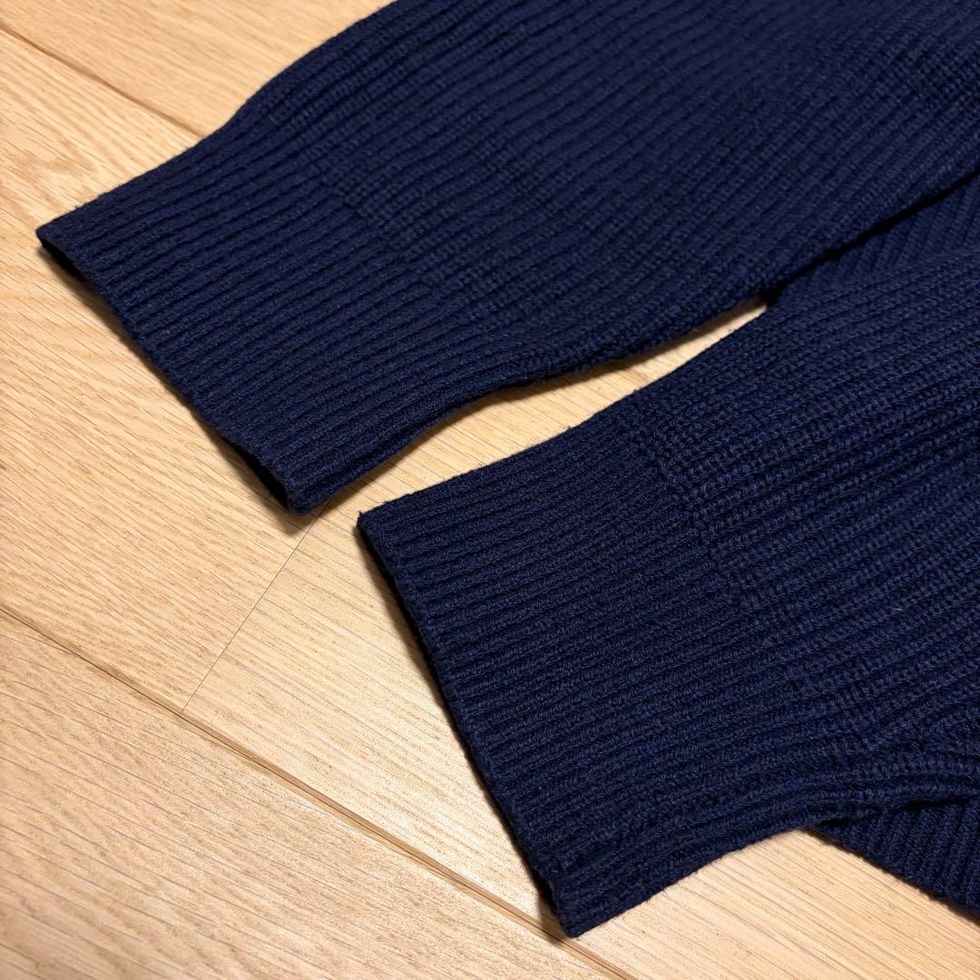 メゾンキツネ ニット プルオーバー フォックスヘッド ネイビー S