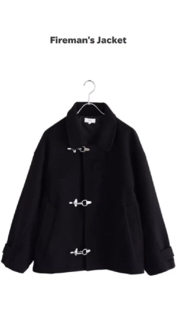 M 目立った傷等無し LILL ショート丈メルトンファイヤーマンブルゾン 黒