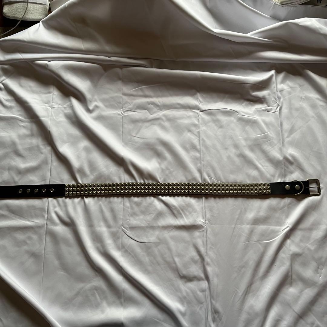 00s y2k 666 スタッズ ベルト 本革 パンク ヴィンテージ アーカイブ